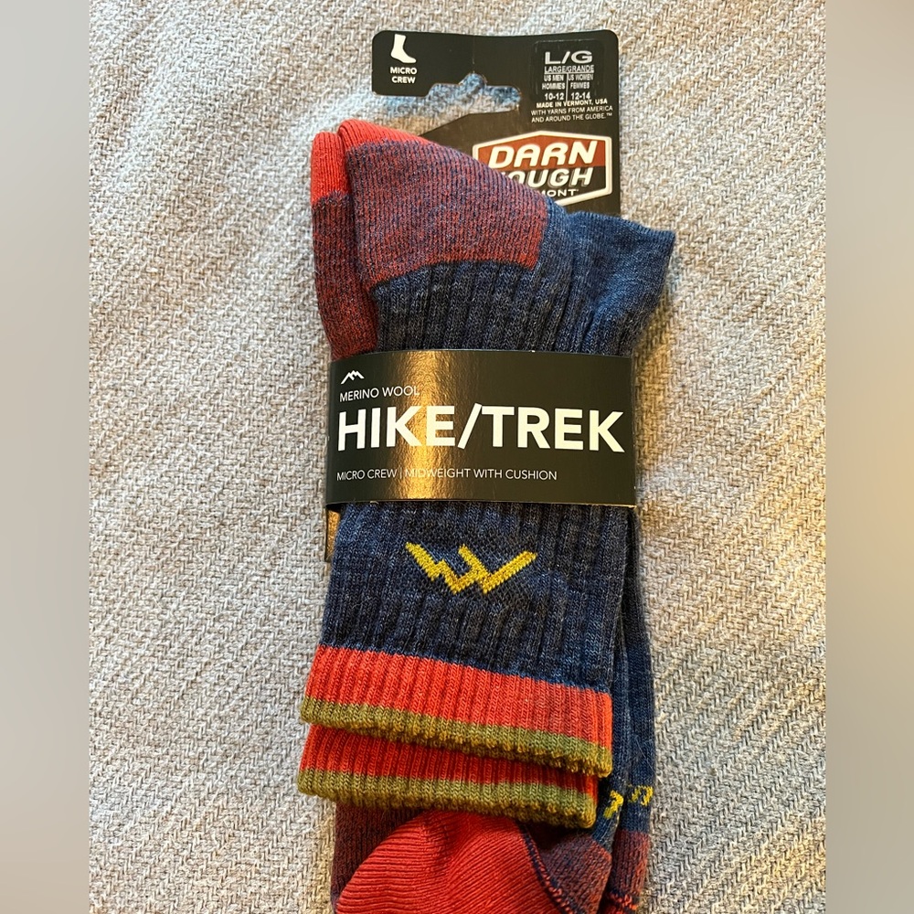 DarnTough Hike/ Trek Micro Crew Midweight Cushion Socks